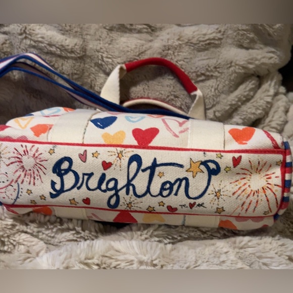 NEW | Brighton | Women’s ‘Love ‘ Multicolor Heart Tote Handbag - Picture 10 of 13